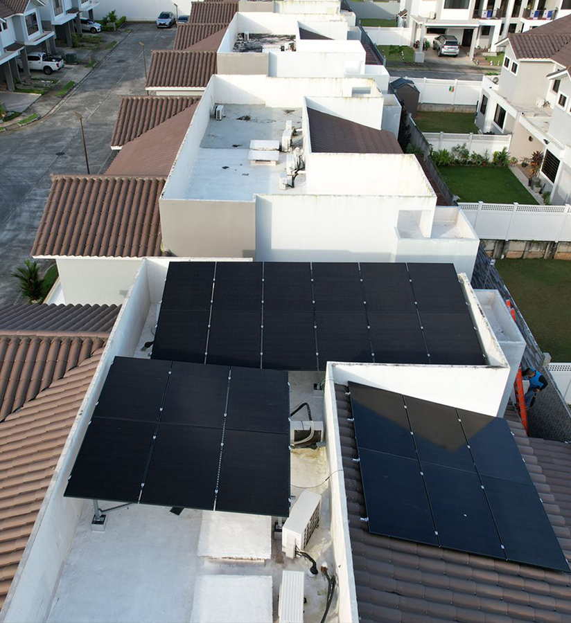 10kW Full Black Shingled Module Solar System in Panama