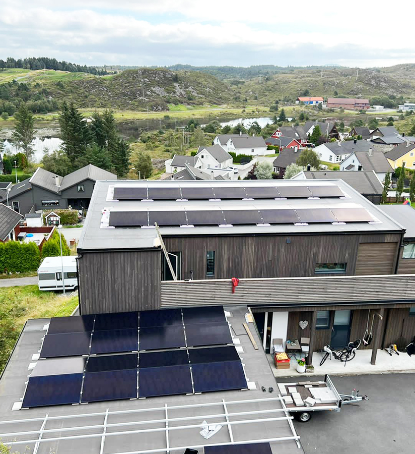 20kW Full Black Shingled Module Solar System in Norway