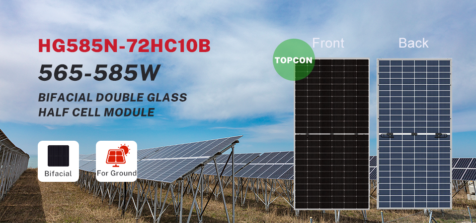 High Efficiency Topcon 575W 580W 590W 595W Bifacial Double Glass Half ...